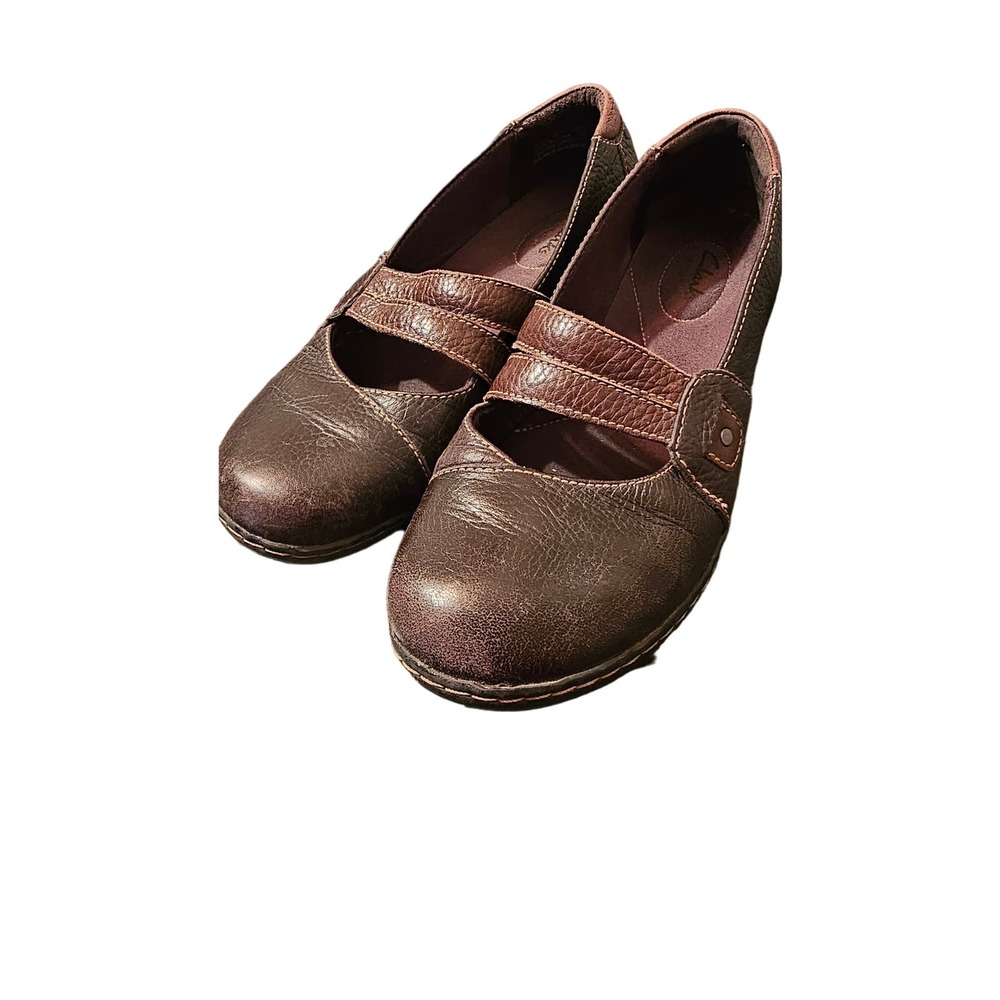 Clarks Ashland Twist brown slip on size 8.5